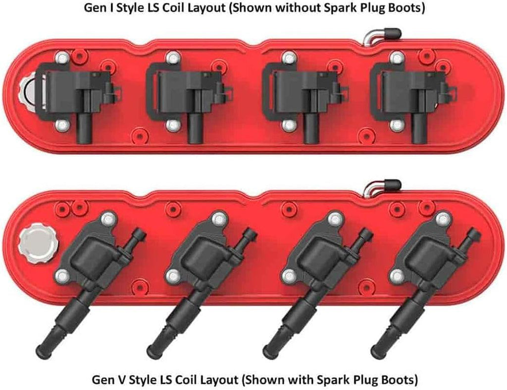 Holley  2-Piece Valve Cover Gloss Red