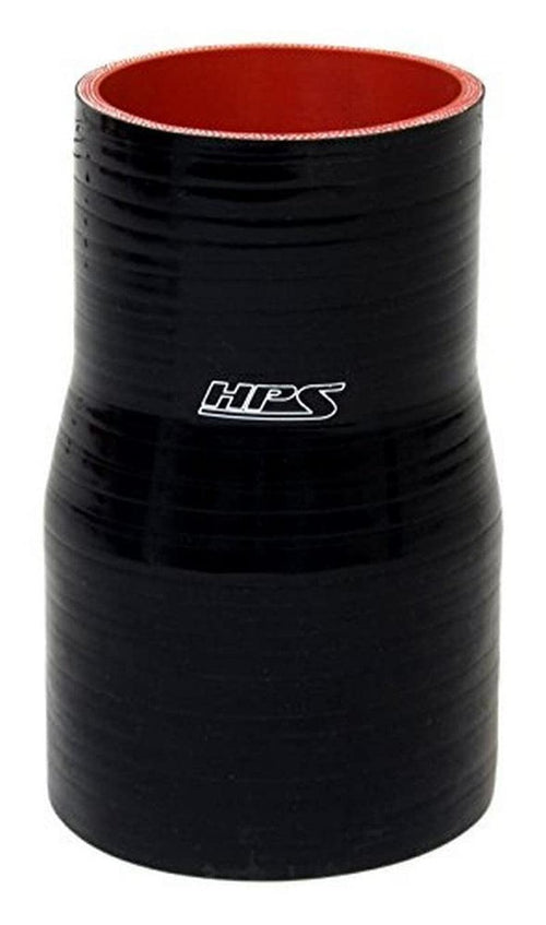 HTSR-300-500-L4-BLK High Temp 4-Ply Reinforced Silicone Reducer Coupler Hose, 40 PSI Maximum Pressure, 4
