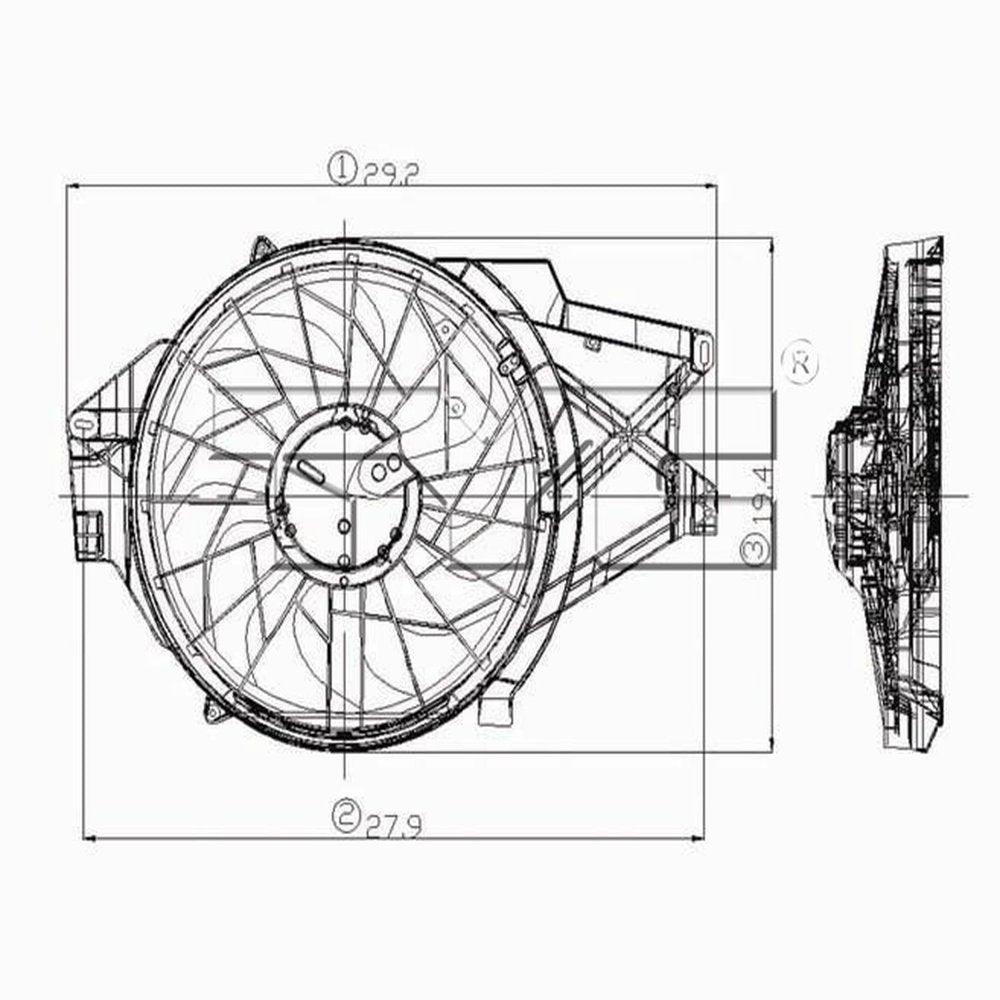 620460 Dual Radiator and Condenser Fan Assembly Fits 2002 Ford Mustang