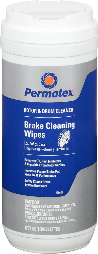 Permatex 26629-6PK Rotor and Drum Cleaning Wipes, 50 Count (Pack of 6)