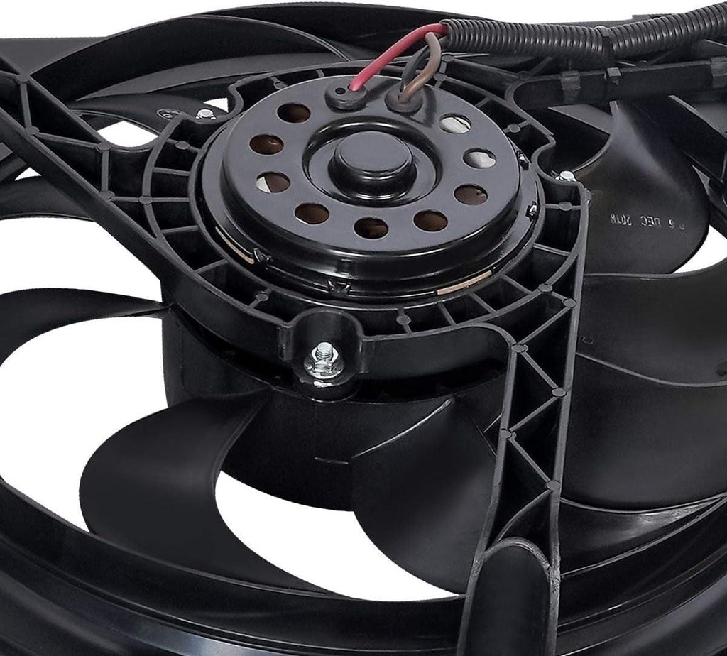 OEM-RF-0212 Factory Style Radiator Cooling Fan Assembly Cooling Efficiency Improved Direct Replacement [Compatible with 1998-2007 Beetle]