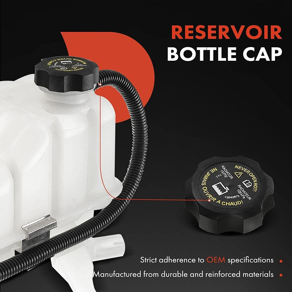 A-Premium Coolant Overflow Recovery Reservoir Tank [W/ Sensor & Cap] Compatible with Chevrolet Silverado 1500 2500 3500, Suburban, Tahoe & GMC Sierra, Yukon & Cadillac Escalade, for # 603-102, 1520394