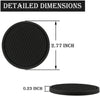 SINGARO Car Cup Coaster, 4PCS Universal Non-Slip Cup Holders Embedded in Ornaments Coaster, Car Interior Accessories, Black