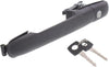 Compatible with Dodge Sprinter 3500 Exterior Door Handle 2003-2006 Driver or Passenger Side | Single Piece | Rear | Textured Black | with Key Hole | Trim: Base | CH1520119 | 5104415AA