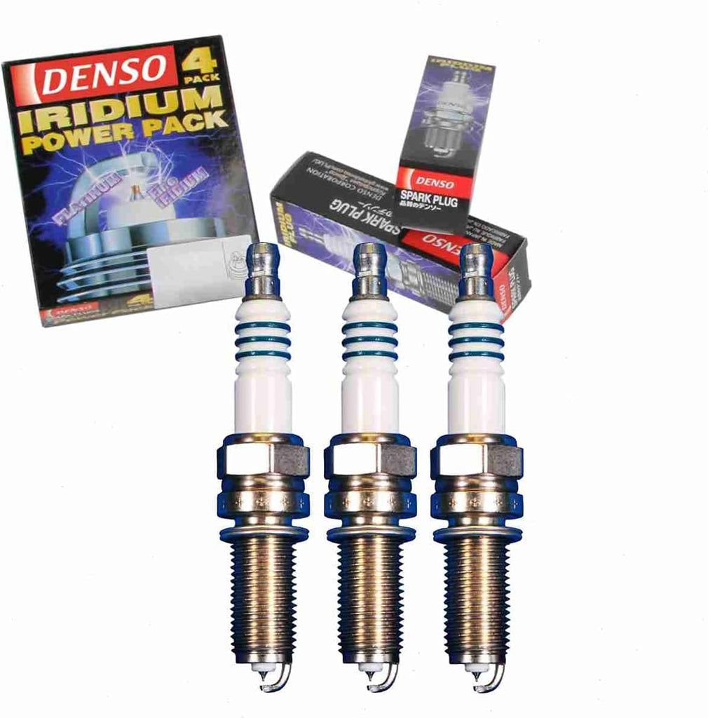 3 Pc DENSO Iridium Power Spark Plugs Compatible with Smart Fortwo 1.0L L3 2008-2015