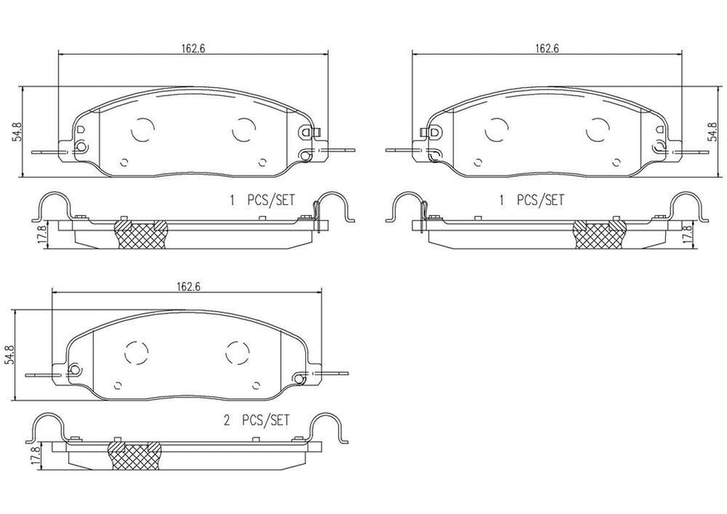 Brembo Front Disc Brake Pad Set for 11-14 Ford Mustang (P24176N)