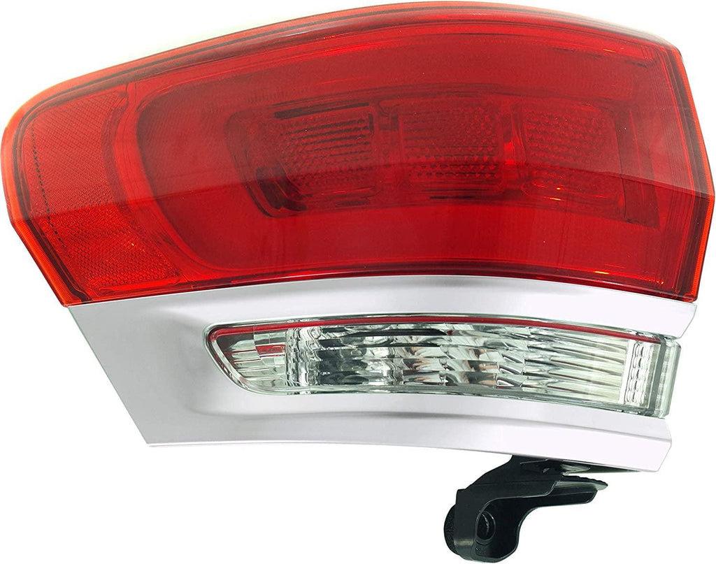 Tail Light Assembly Compatible with 2014-2018 Jeep Grand Cherokee Outer with Platinum Trim Driver Side