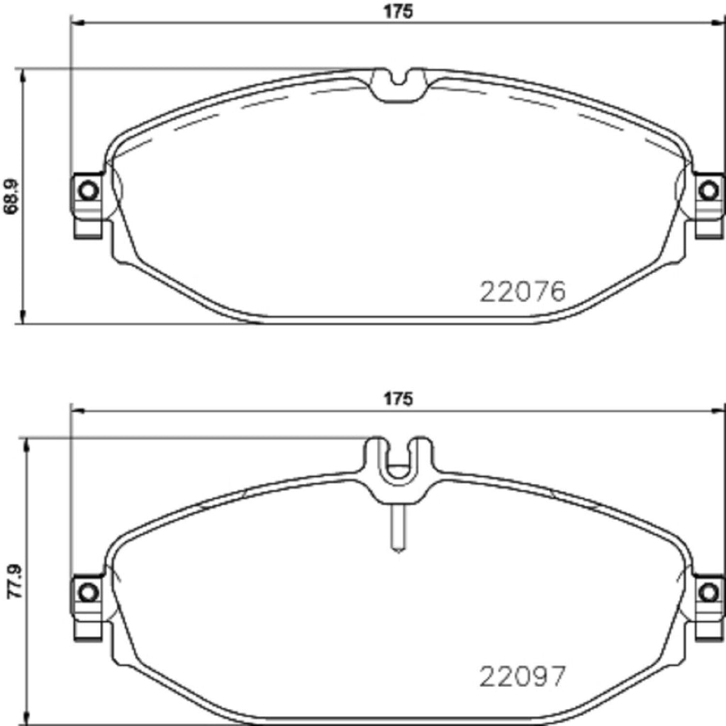 Brembo Front Disc Brake Pad Set for C300, E300 (P50124)