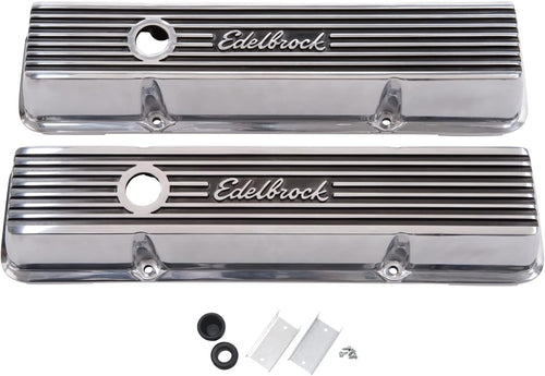 Edelbrock  Elite II Valve Covers for Chevy 262-400 V8 1959-86 Aluminum Finned