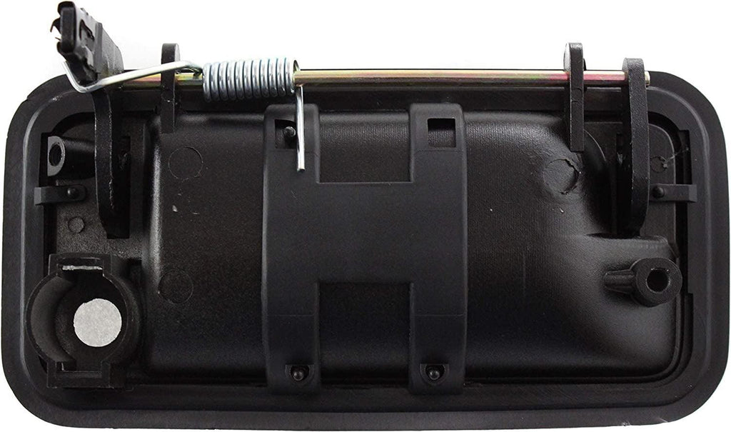 Front Exterior Door Handle Set of 2 Compatible with 1995-1999 Chevrolet C1500, Fits 1995-1999 Chevrolet C1500 Suburban Textured Black, Plastic Bezel, Metal Lever Driver Side