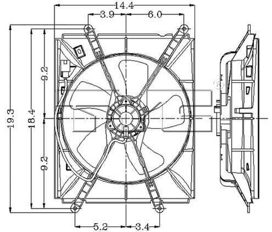 TYC Engine Cooling Fan Assembly for 1992-1996 Camry 600090