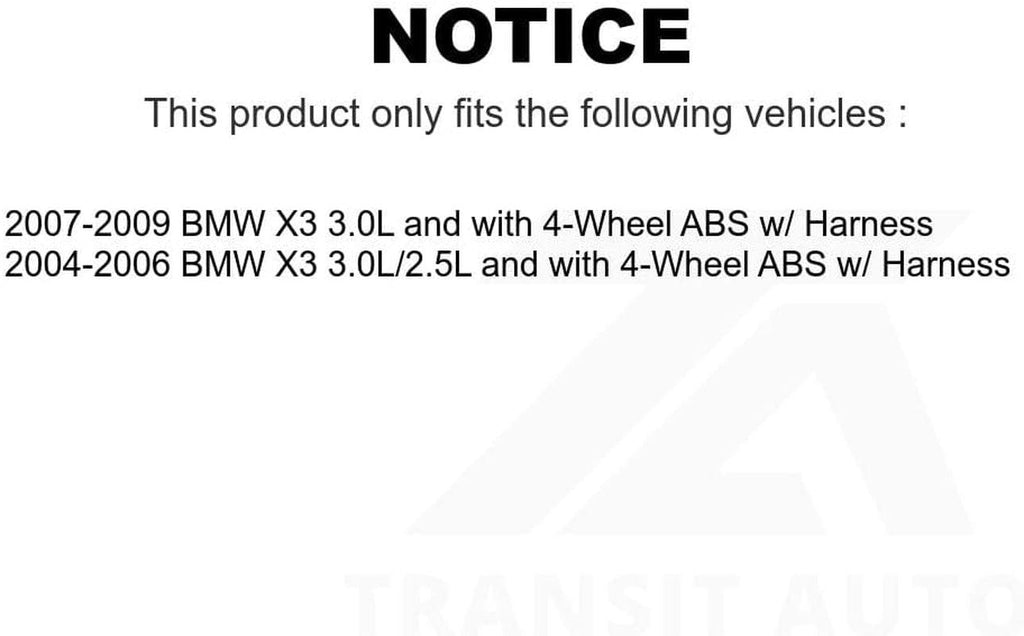 Mpulse Rear ABS Wheel Speed Sensor SEN-2ABS1323 for BMW X3 W Harness