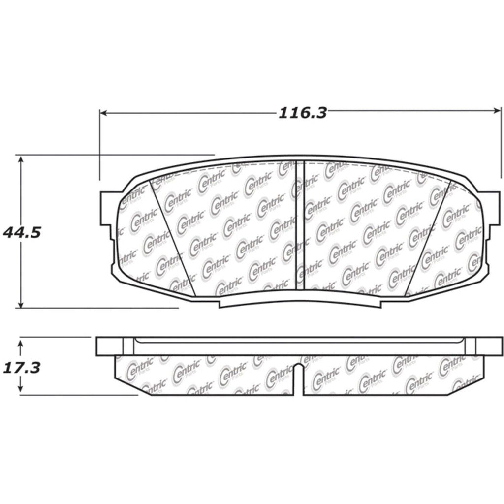 Centric Rear Disc Brake Pad for Sequoia, LX570, Tundra, Land Cruiser (103.13040)