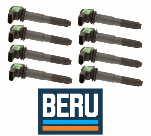 FOR Porsche 955 Cayenne 8X Ignition Coil with Spark Plug Connector OEM Beru New