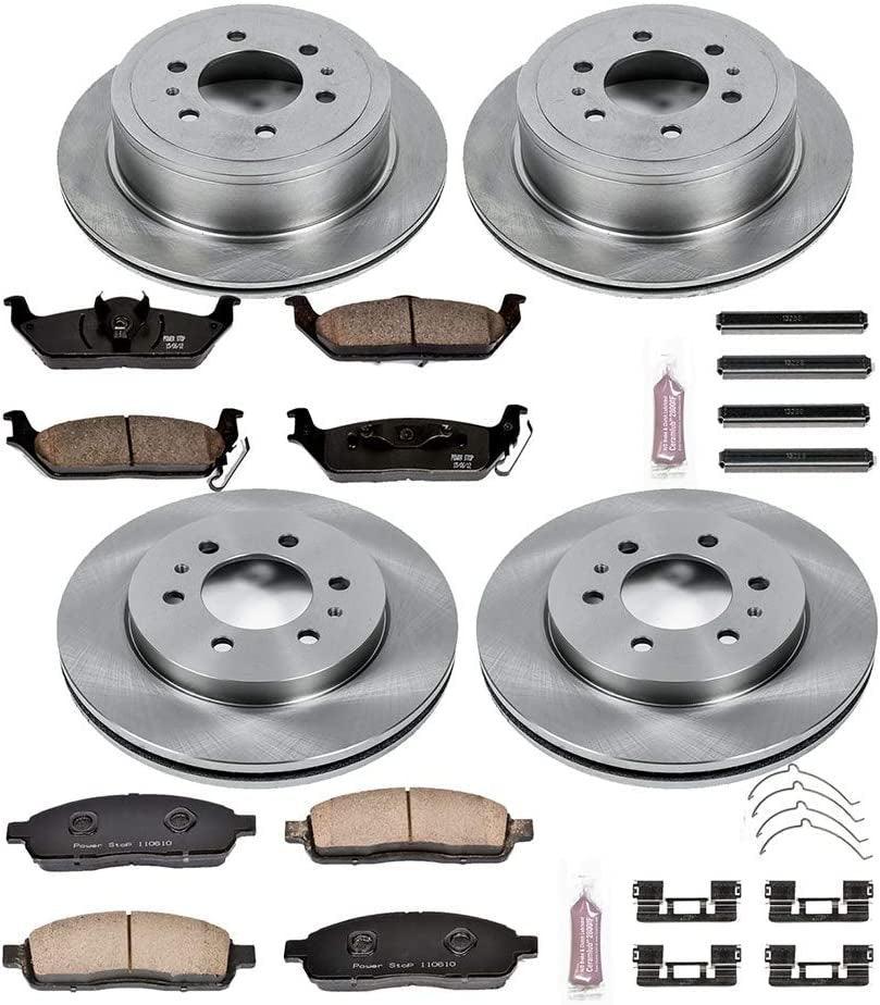 KOE5335 Autospecialty Front and Rear Replacement Brake Kit-Oe Brake Rotors & Ceramic Brake Pads