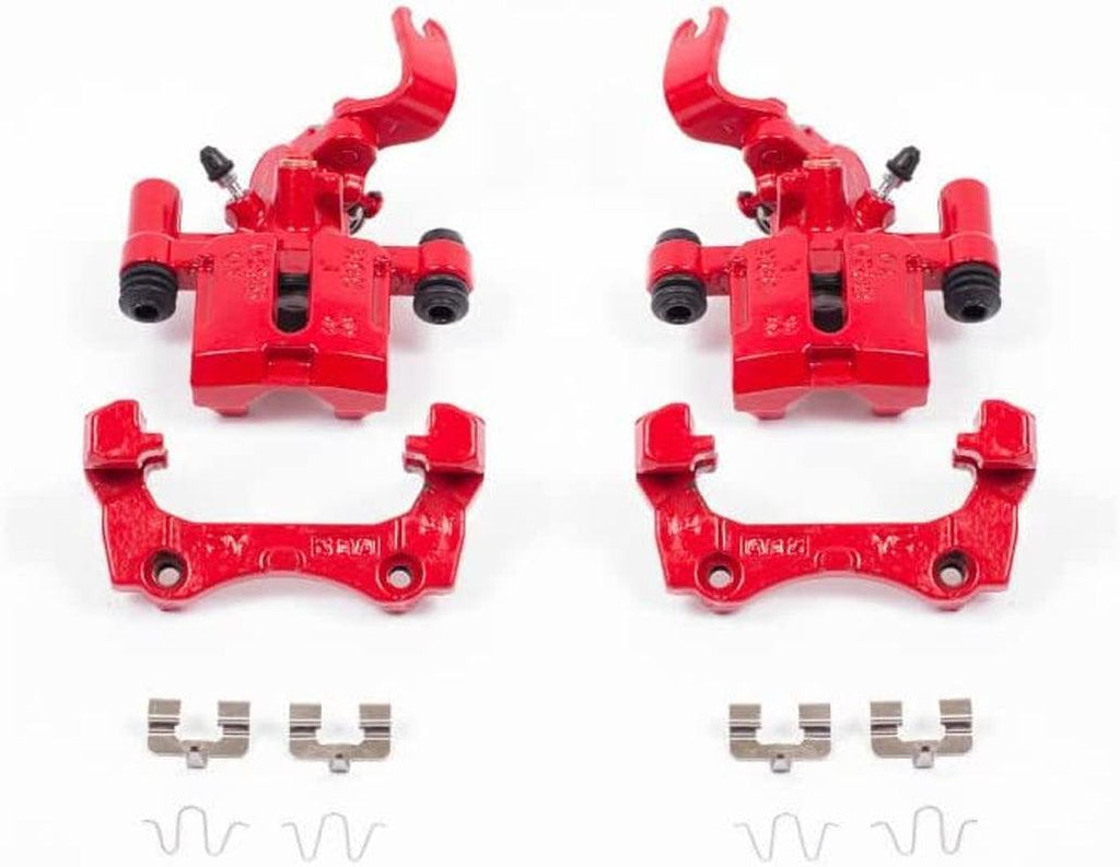Rear S1377A Pair of High-Temp Red Powder Coated Calipers