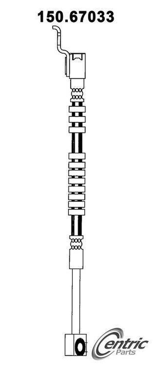 Centric Brake Hydraulic Hose for 1987-1989 Jeep Wrangler 150.67033