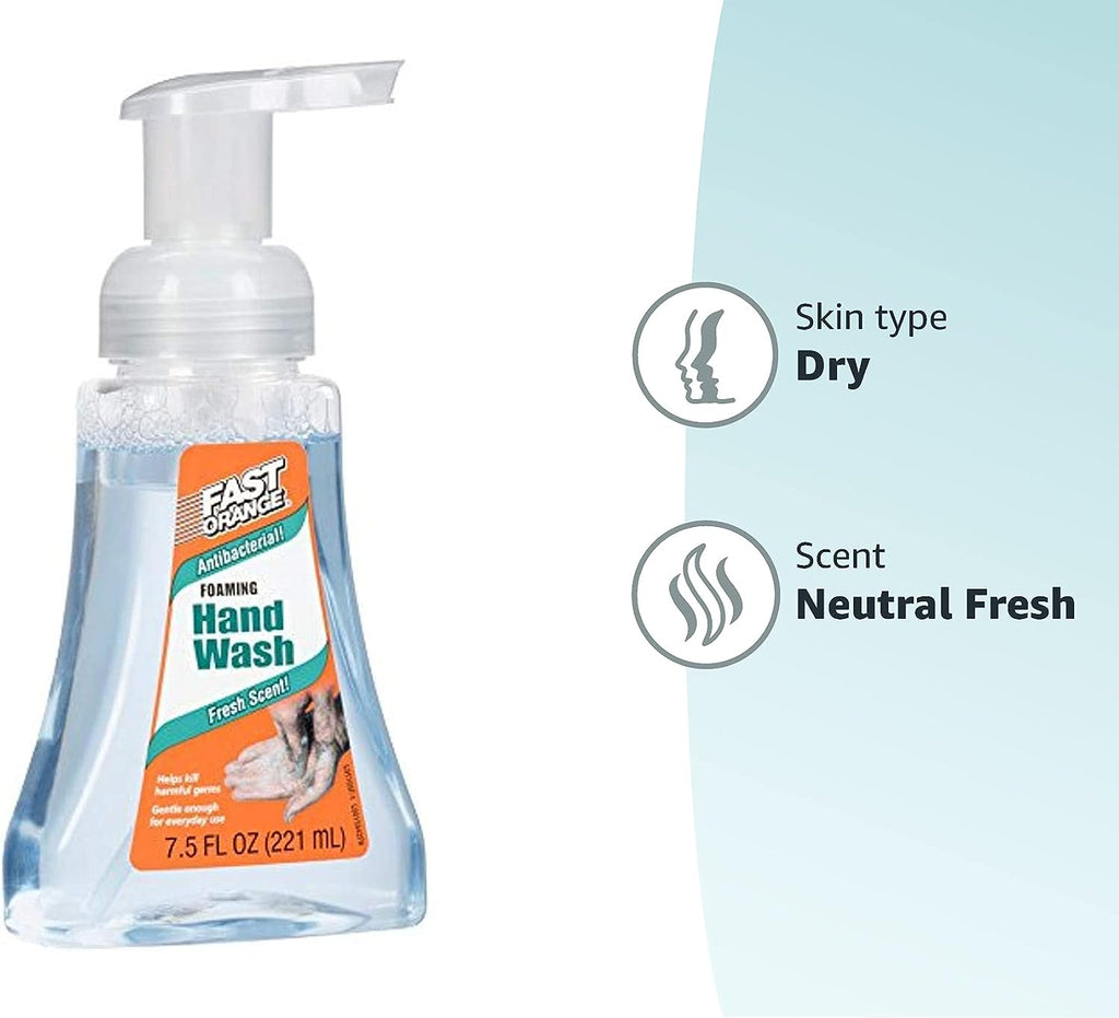 Permatex 95105 Fast Orange Antibacterial Foaming Hand Wash, 7.5 Oz.