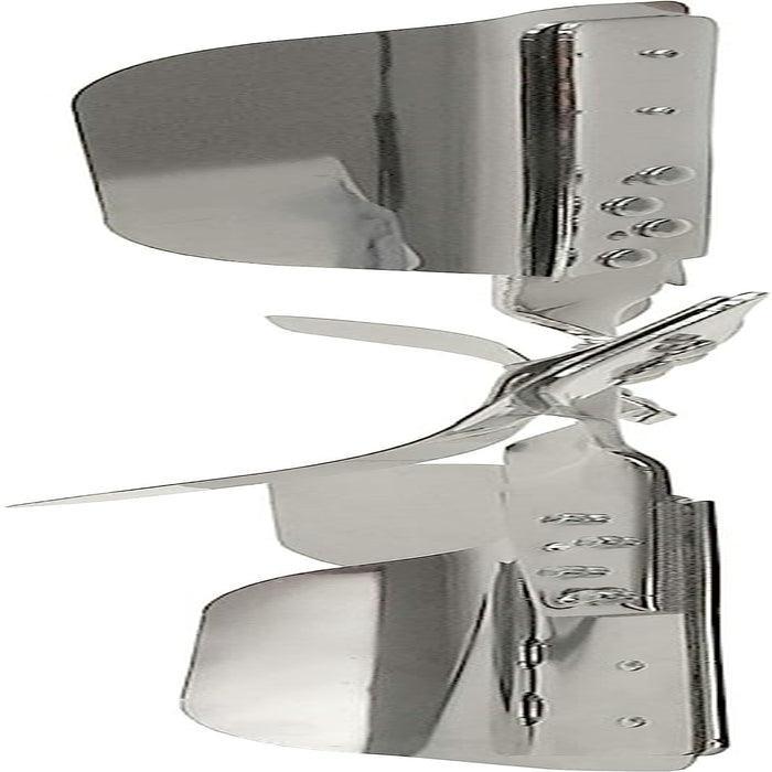 17217 Heavy Duty Fan Blade Series 1000 17" Polished Chrome Stainless Steel Flex Fan Standard Rotation