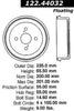 Centric Brake Drum for Prizm, Corolla 122.44032