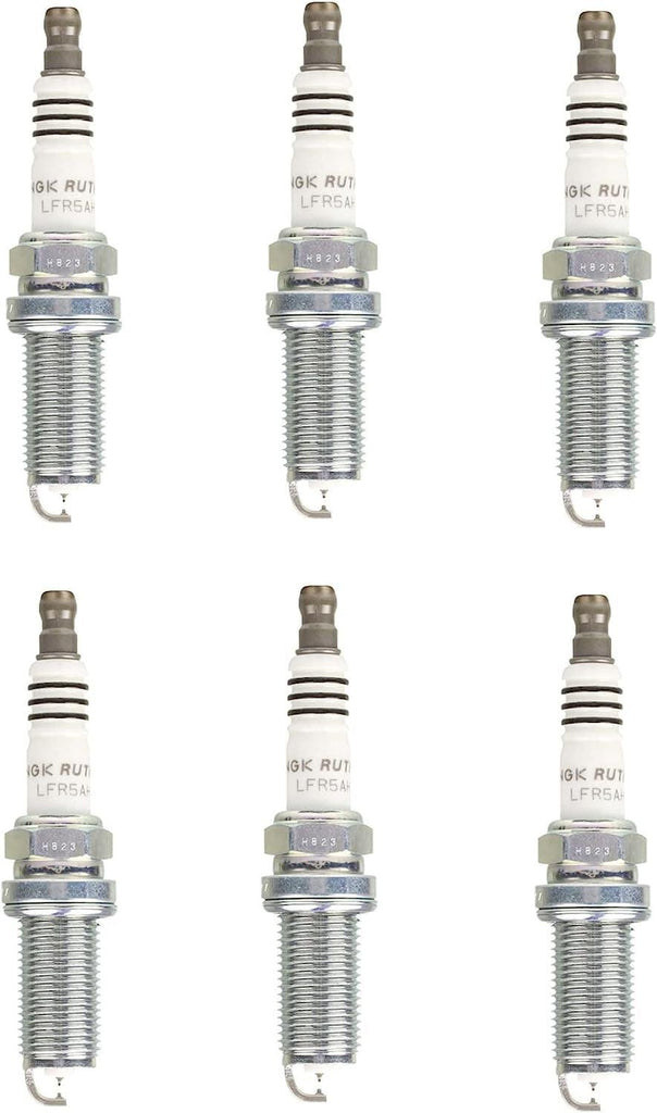 NGK Set of 6 Nickel Ruthenium HX Spark Plugs Gap 0.044 for Hyundai Infiniti Kia