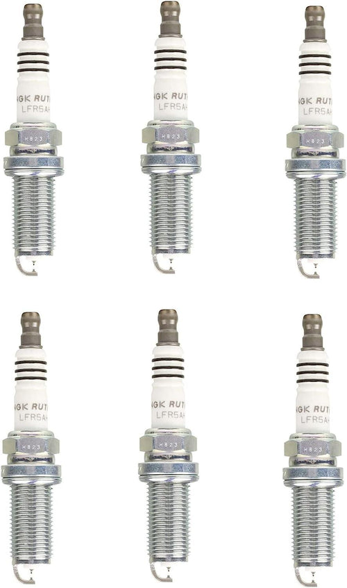 NGK Set of 6 Nickel Ruthenium HX Spark Plugs Gap 0.044 for Hyundai Infiniti Kia