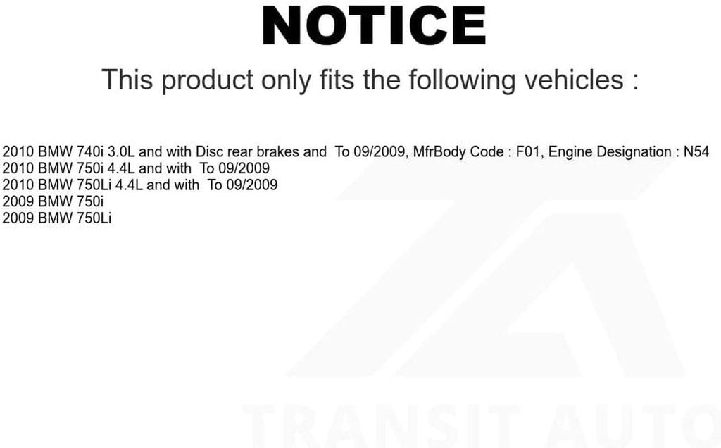 Mpulse Rear Disc Brake Pads Wear Sensor SEN-2BWS0262 for BMW 750Li 750I 4.4L