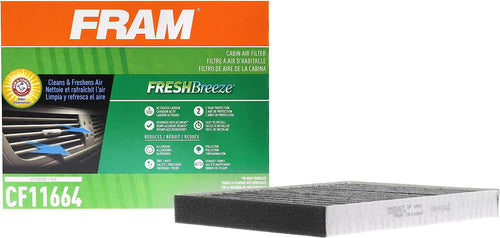 Fresh Breeze Cabin Air Filter Replacement for Car Passenger Compartment W/ Arm and Hammer Baking Soda, Easy Install, CF11664 for Hyundai / Kia Vehicles