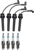 Denso Wire Set 7Mm & 4 Iridium Power Spark Plug 0.044 Kit for 2.0L 2.4L L4 DOHC