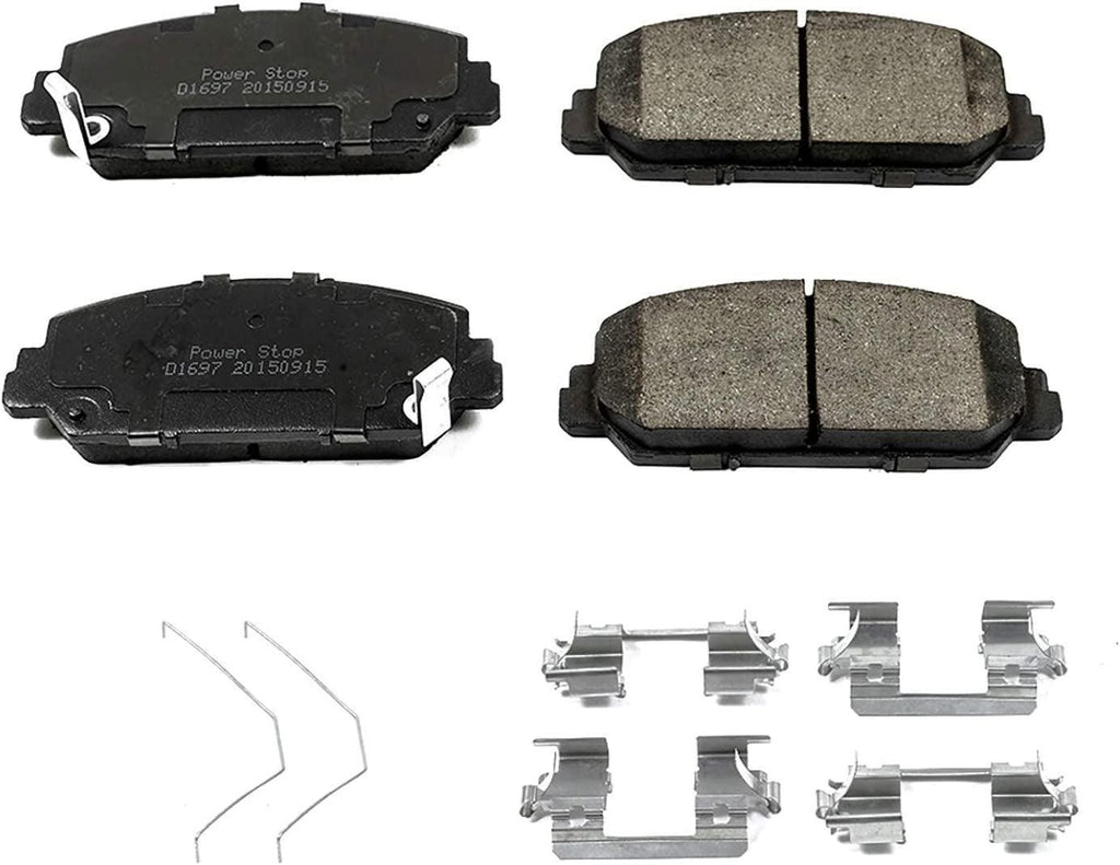 17-1697, Z17 Front Ceramic Brake Pads with Hardware