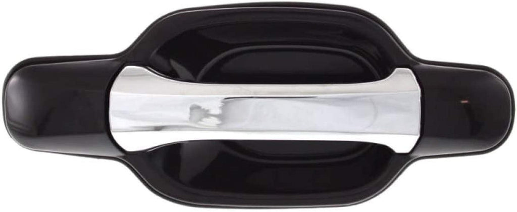 For Chevy Colorado Exterior Door Handle Rear Passenger Side Smooth Black Bezel with Chrome Lever 2004-2012| Trim: LS/LT/WT