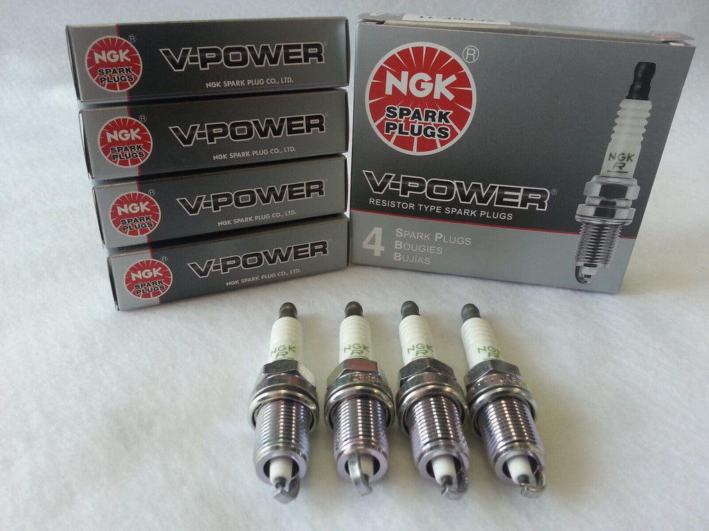 4-New NGK V-Power Copper Spark Plugs BKR5EYA11 #2526 Made in Japan