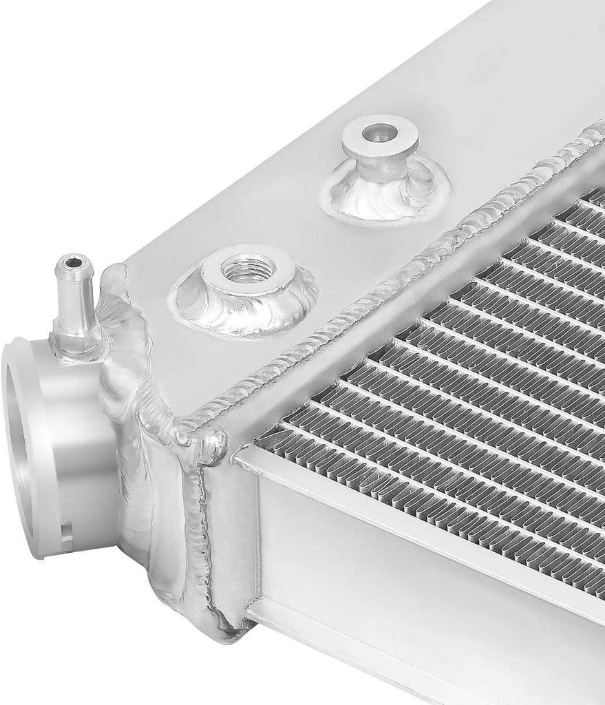 RA-S10V882-3 Aluminum 3-Row Racing Radiator,Metallic