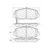 Centric Front Disc Brake Pad for ILX, RLX, Civic, RDX, Accord (301.16970)