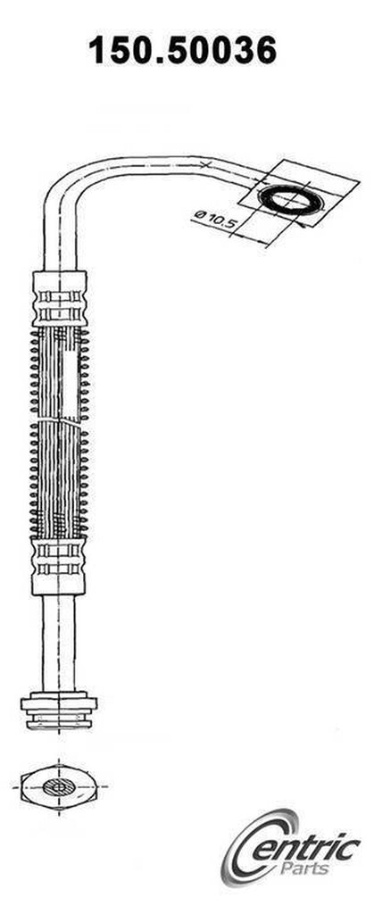 Centric Brake Hydraulic Hose for 1995-2002 Kia Sportage 150.50036