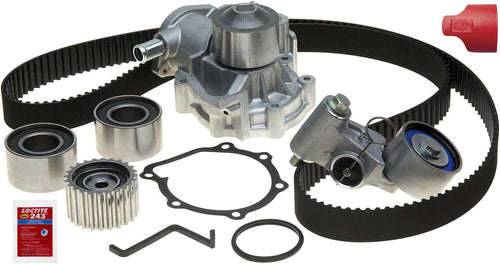 Professional TCKWP254A Timing Belt Kit with Water Pump, Tensioner, and 3 Idler Pulleys