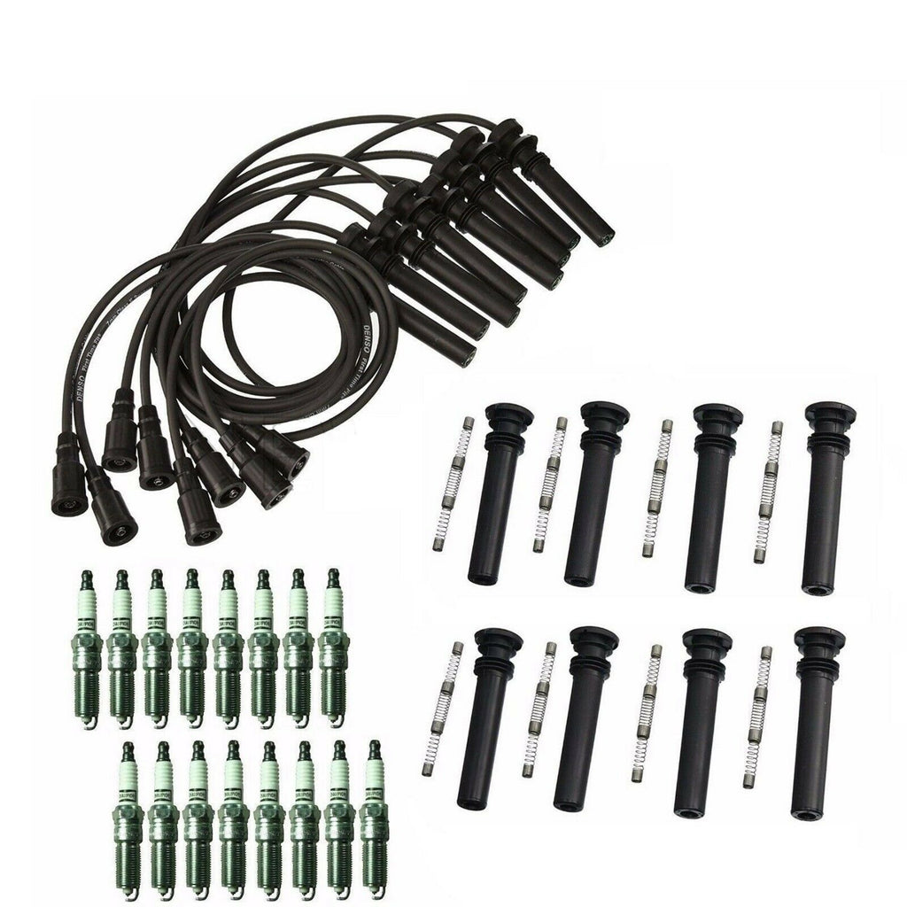 For Dodge Pickup 5.7L Hemi Tune up Kit 16 Spark Plugs Ignition Wires & COP Boots