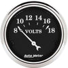 1791 Old TYME Black Voltmeter Gauge,2.3125 In.
