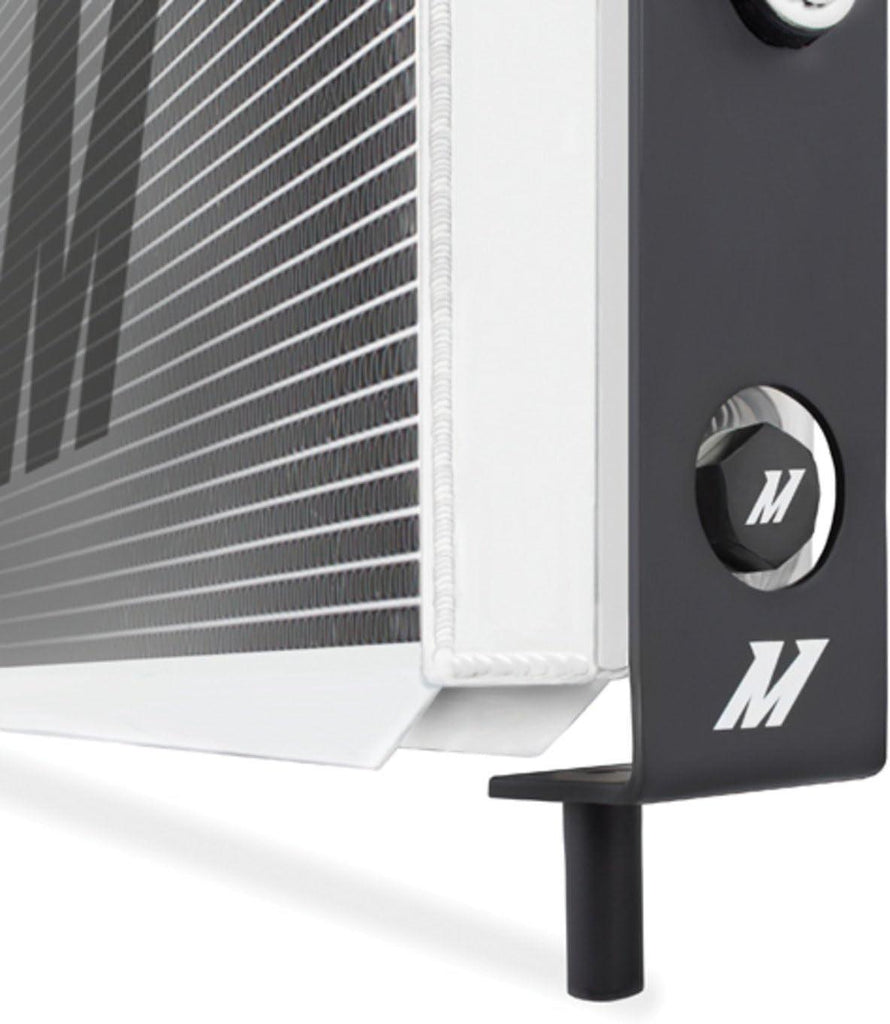MMRAD-MUS-96B Bracketed Aluminum Radiator Compatible with Ford Mustang Manual 1996 Silver