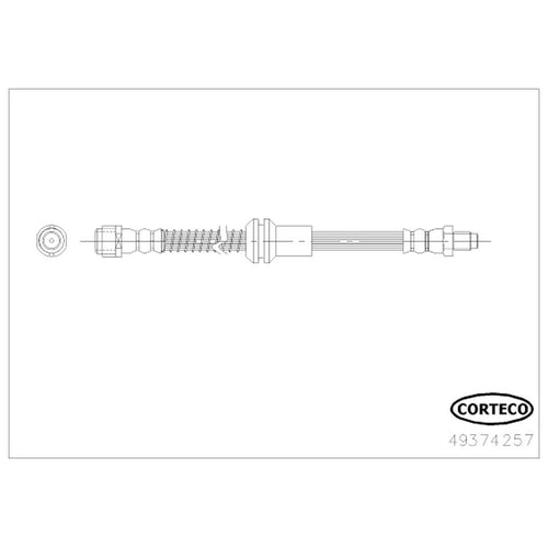 Corteco Brake Hydraulic Hose for E400, C300, E350, C350, C250, C230 49374257