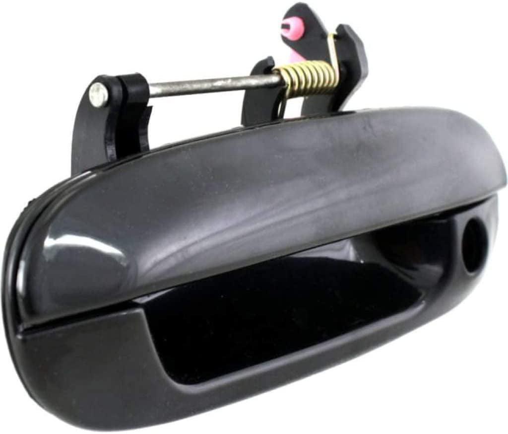 for Chevy Trailblazer Exterior Door Handle Front Driver Side Smooth Black 2002-2009 | with Key Hole | Trim:All Submodels | GM1310142 | 19120088