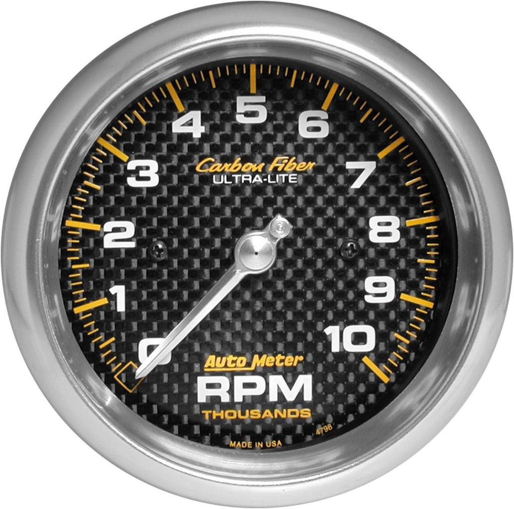 4798 Carbon Fiber Electric In-Dash Tachometer 3.375 In.
