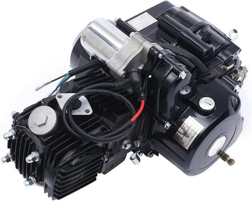 4 Stroke Engine Motor for 125CC All Sizes Atvs Go Karts Semi-Auto Engine with Reverse Single Cylinder Air-Cooled Kick Starter Complete Engine Motor Kit