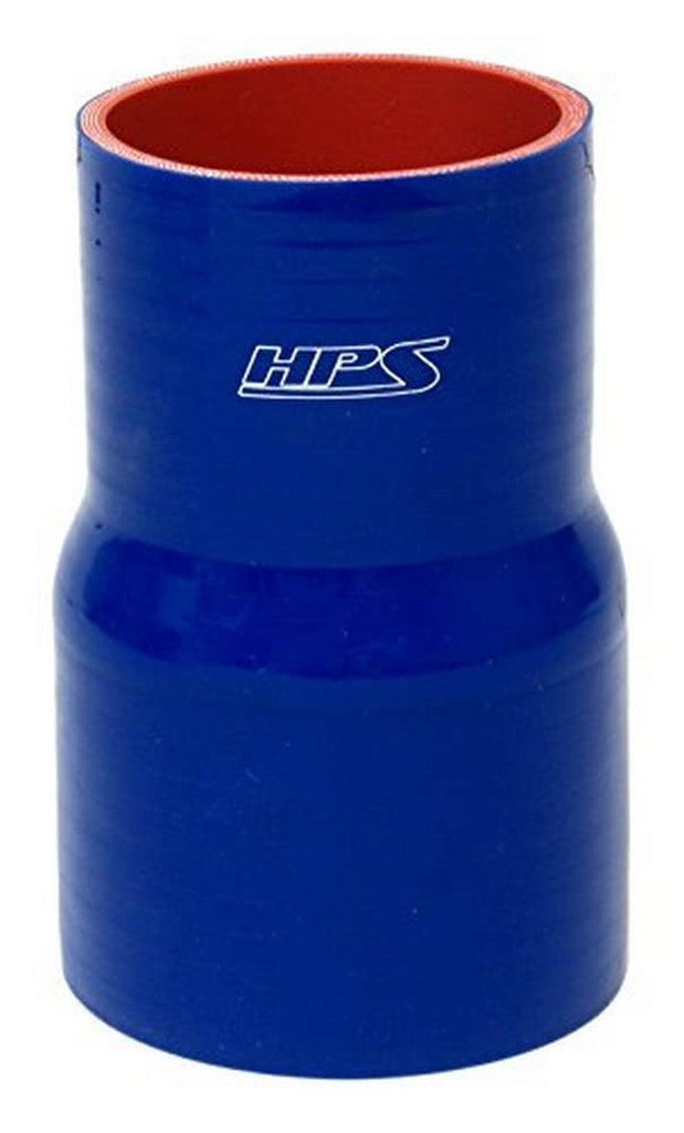 HTSR-300-500-L4-BLUE High Temp 4-Ply Reinforced Silicone Reducer Coupler Hose, 40 PSI Maximum Pressure, 4" Length, 3" > 5" ID, Blue
