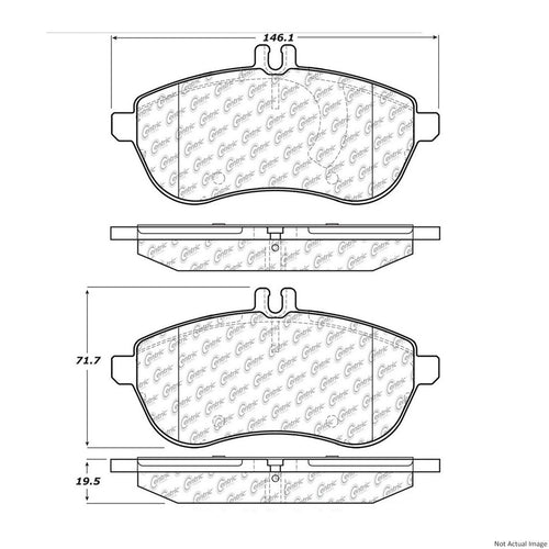 Centric Front Disc Brake Pad for Mercedes-Benz (102.13400)