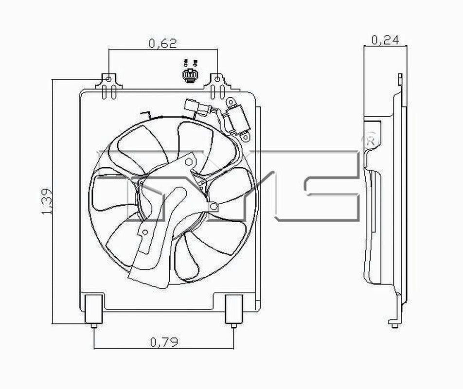 TYC A/C Condenser Fan Assembly for 06-11 Civic 610970