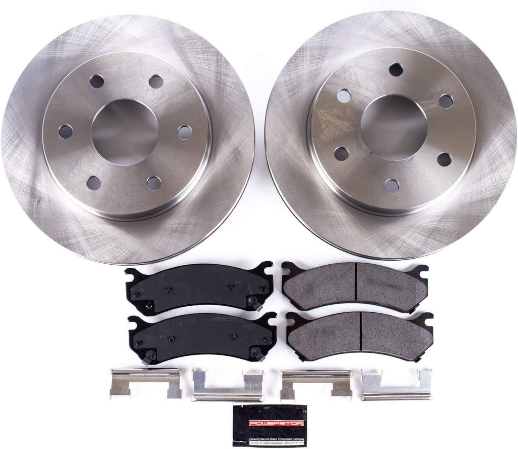 Front KOE2009 Stock Replacement Brake Pad and Rotor Kit Autospecialty