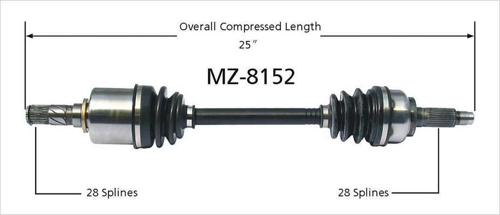 MZ-8152 CV Axle Shaft