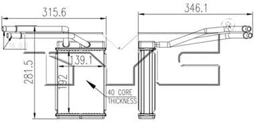 96108 Replacement Heater Core, 1 Pack