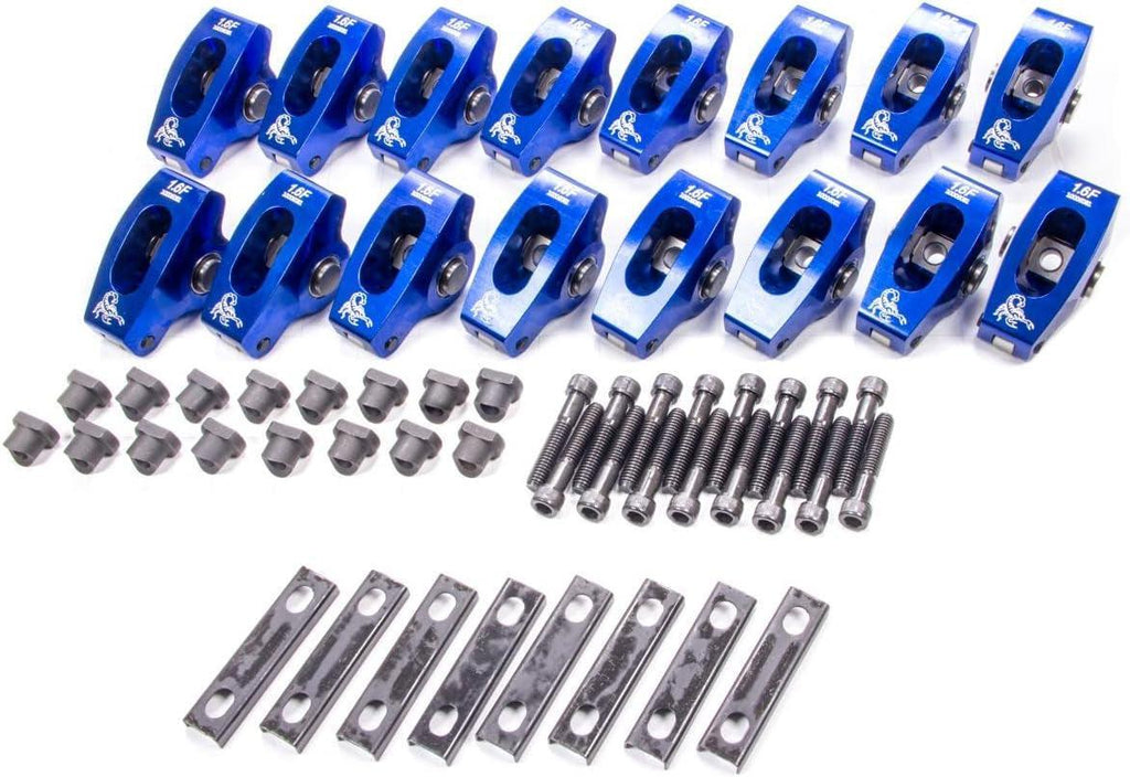 1022 1.72 Ratio Pedestal Mount Roller Rocker Arm for Small Block Ford Pack of 16